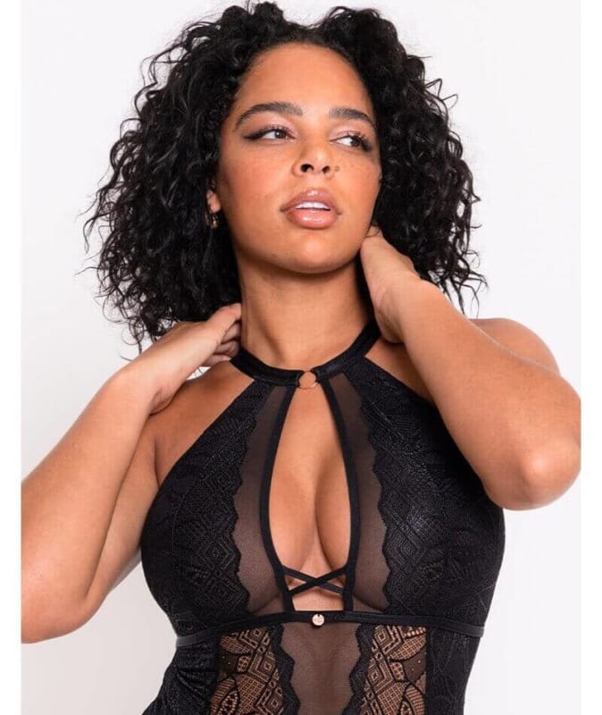Scantilly Opulence Stretch Lace Bodysuit - Black Bodysuits & Basques 