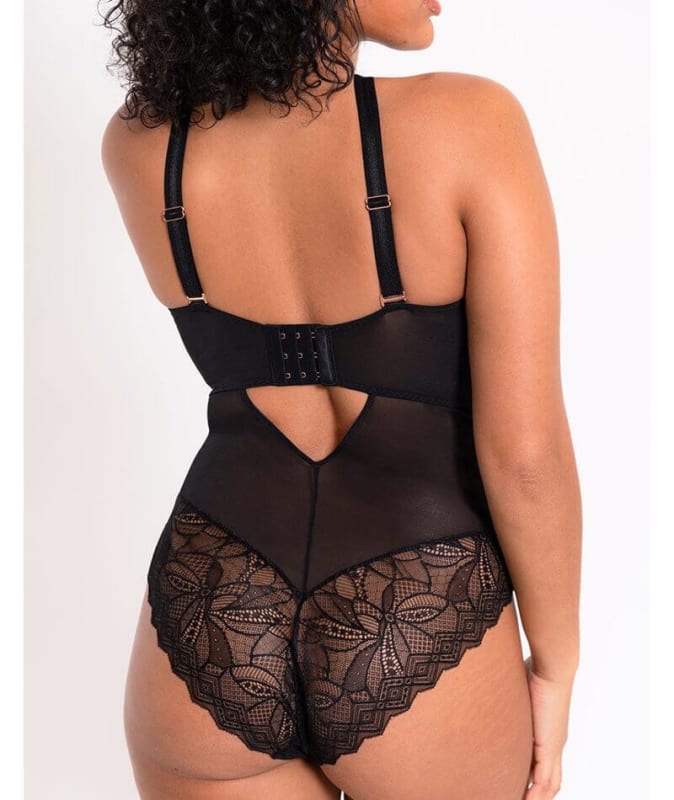 Scantilly Opulence Stretch Lace Bodysuit - Black Bodysuits & Basques