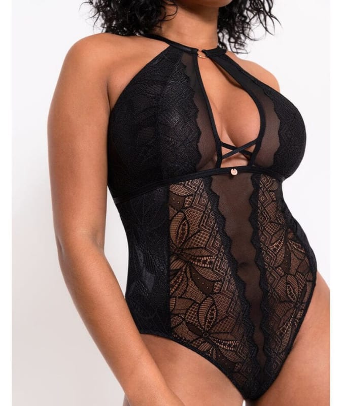 Scantilly Opulence Stretch Lace Bodysuit - Black Bodysuits & Basques 