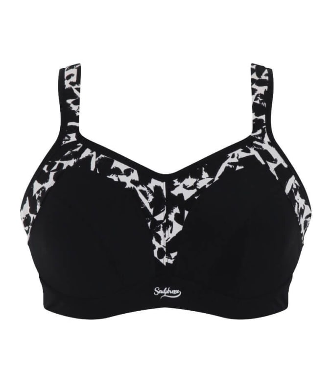 Sculptresse Non Padded Underwired Sports Bra - Mono Print Bras 