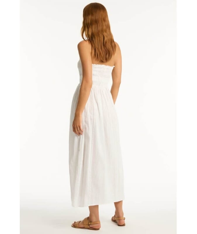 Sea Level Heatwave Bandeau Dress - White Swim