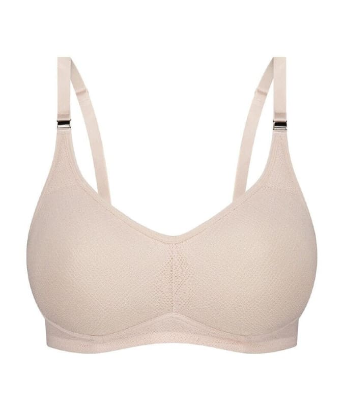 Triumph Amour Maternity Lace Padded Wire-free Bra - Nude Pink Bras 