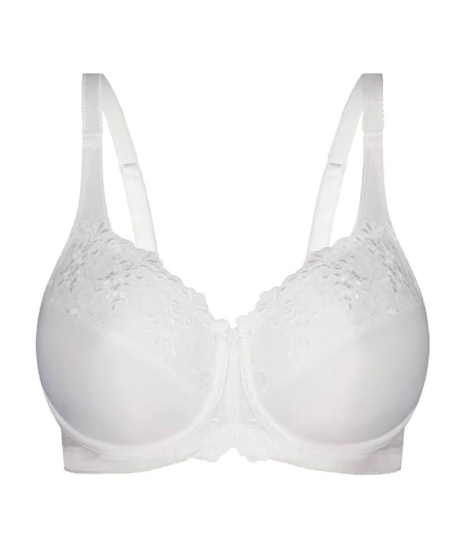 Triumph Embroidered Minimizer Bra - White Bras 