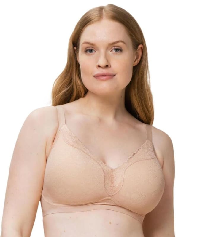 Triumph Fit Smart Plunge Padded Wire-free Bra - Light Brown Bras