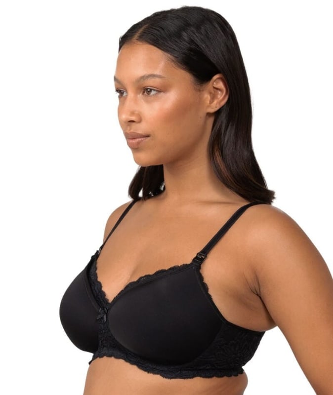 Triumph Gorgeous Mama Lace Maternity & Nursing Wire-free Bra - Black Bras 