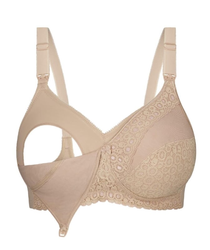 Triumph Lace Maternity Wire-Free Bra - Nude Bras