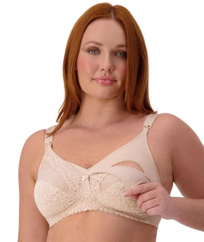 Triumph Lace Maternity Wire-Free Bra - Nude Bras