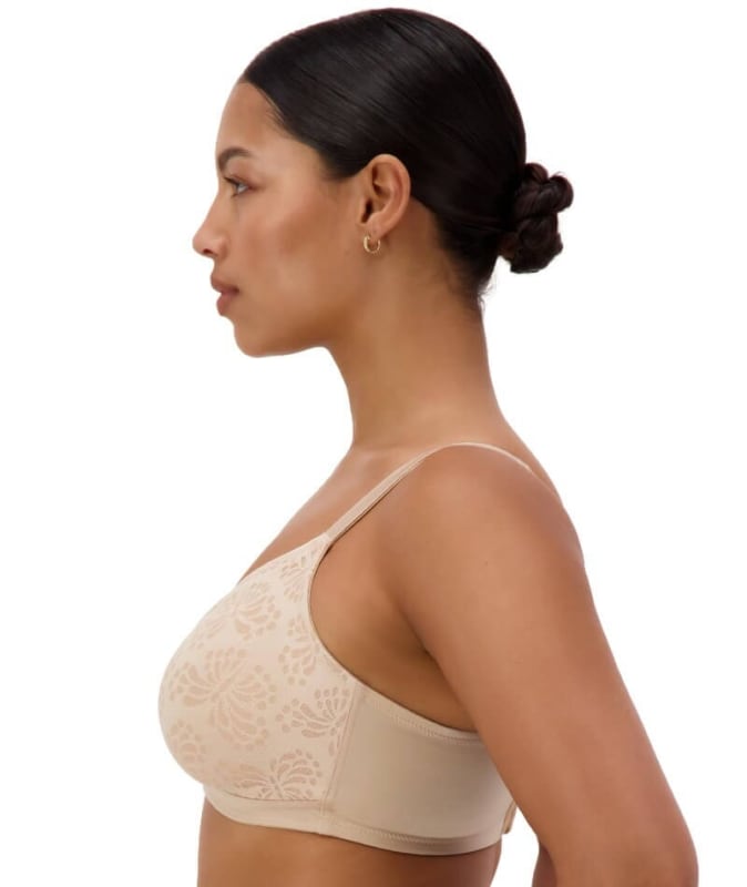 Triumph Lacy Minimiser Wire-Free Bra - New Beige Bras