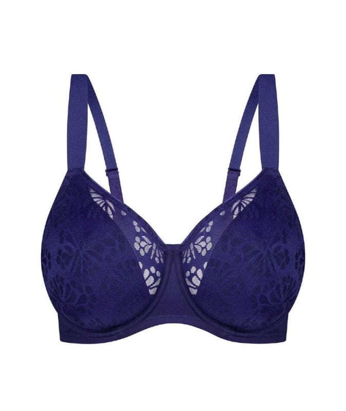 Triumph Lacy Minimizer Bra - True Navy Bras
