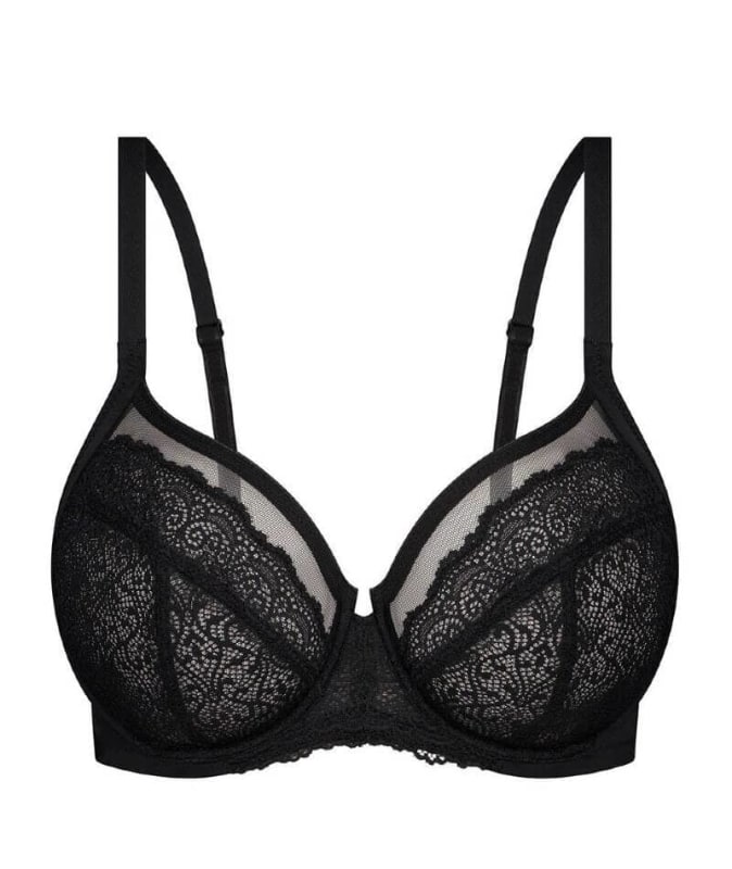 Triumph Sheer Balconette Bra - Black Bras 