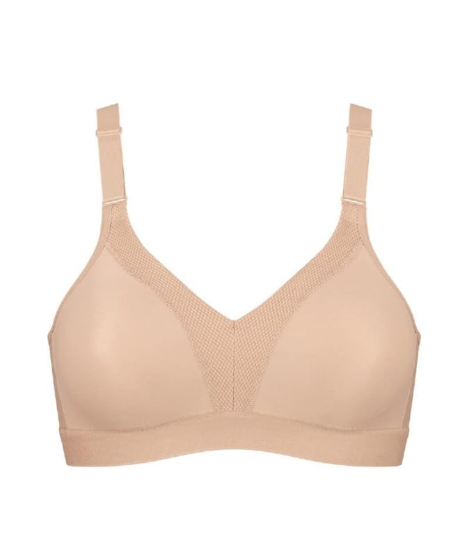 Triumph Triaction Wellness Wire-free Sports Bra - Neutral Beige Bras 