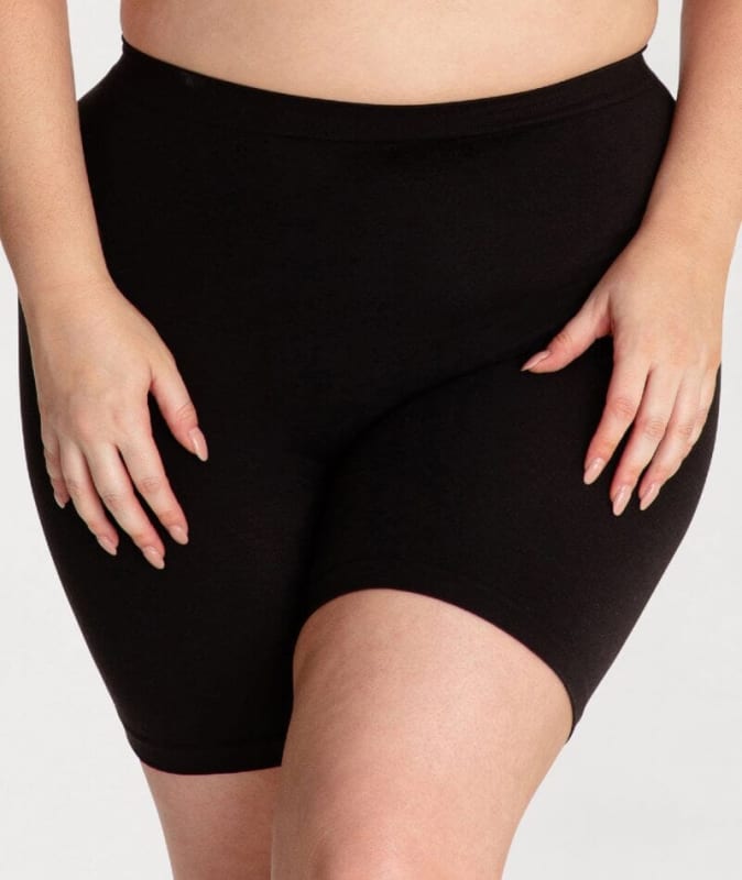 Underbliss Seamless Bamboo Blend Anti-Chafing Shorts - Black Shapewear