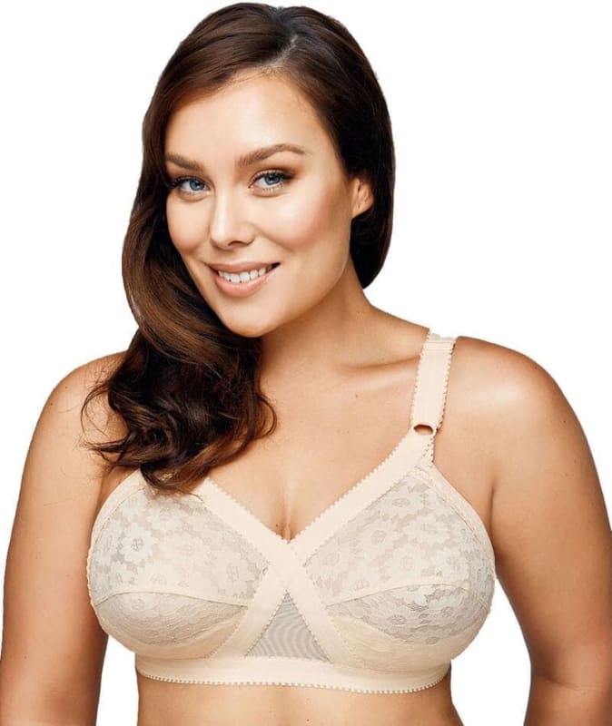 Playtex Cross Your Heart Wire-Free Lace Bra - Beige Bras 16C