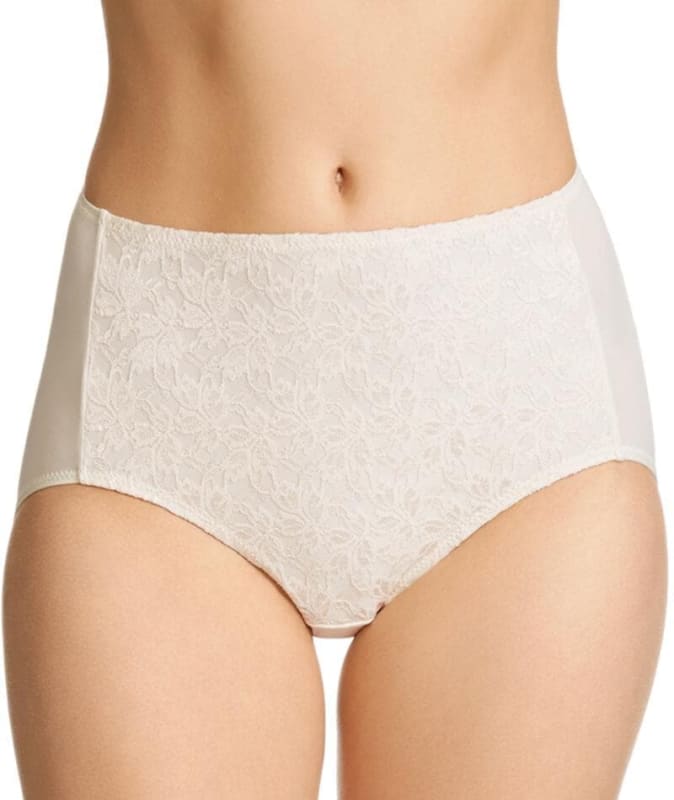 Jockey No Ride Up Microfibre and Lace Full Brief - Cream Knickers 10
