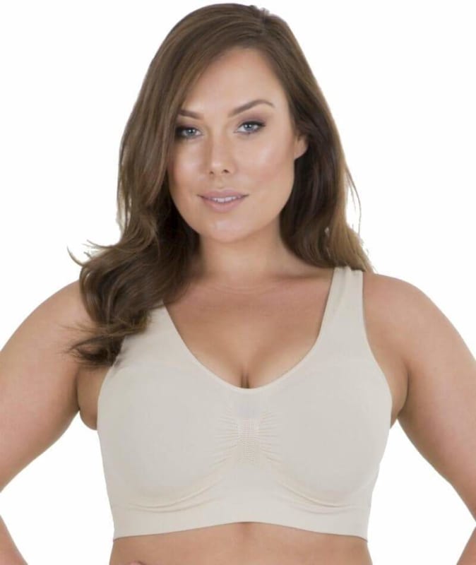 NEW - Sonsee High Back Comfort Bra - Nude Bras Gorgeous 14-16