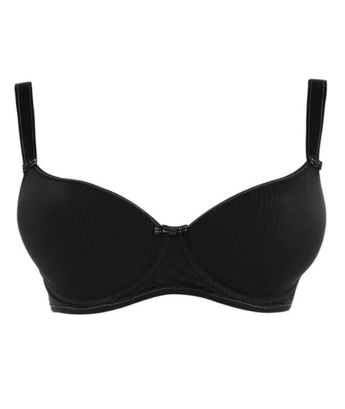 Freya Idol Underwired Moulded Balcony Bra - Black Bras 