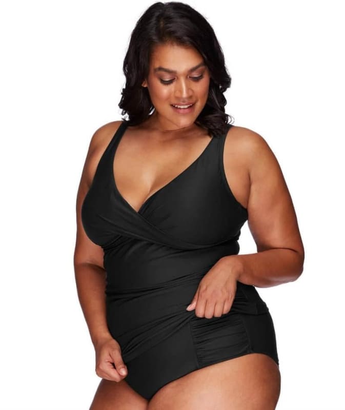 Artesands Delacroix Cross Front D-G Cup Tankini Top - Black Swim