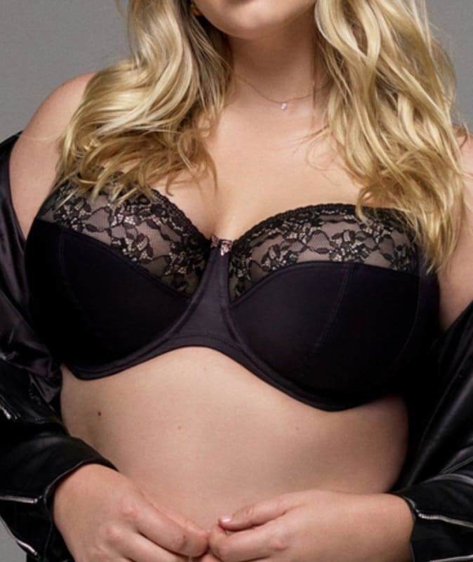 Sculptresse Chi Chi Underwired Balconnet Bra Black - Black