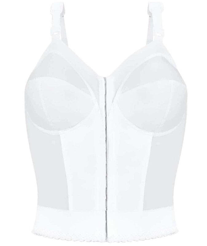Exquisite Form Fully Front Close Longline Posture Bra - White 