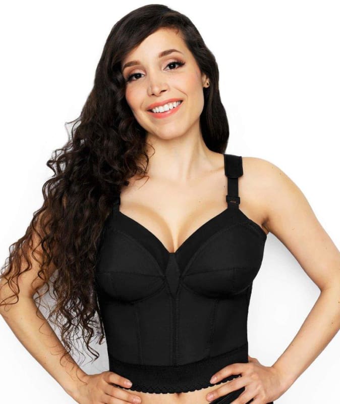 Exquisite Form Fully Back Close Longline Bra - Black Bras 