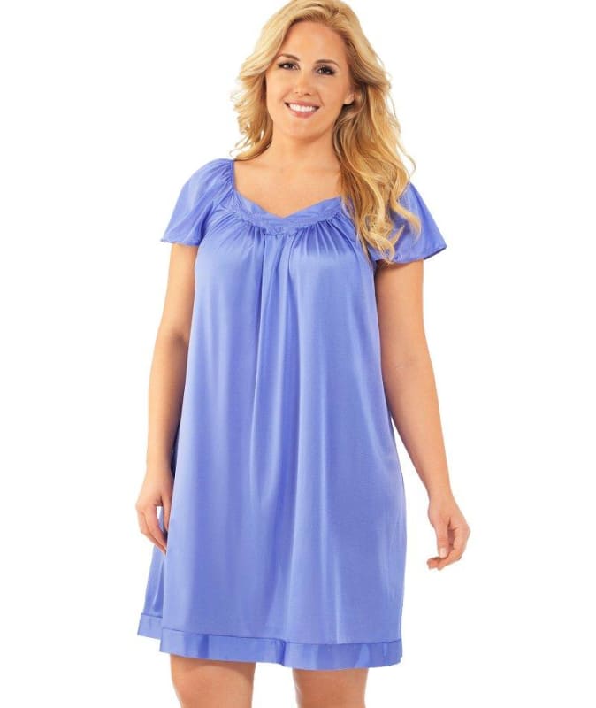 Exquisite Form Flutter Sleeve Gown - Victory Violet Sleep / Lounge