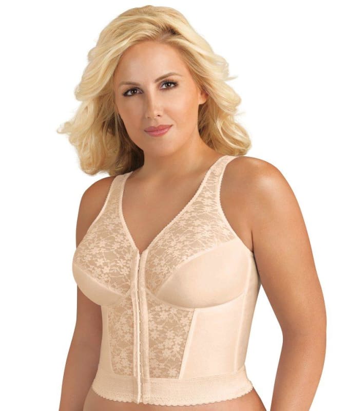 Exquisite Form Fully Front Close Longline Posture - Rose Beige Bras 14B Rose Beige