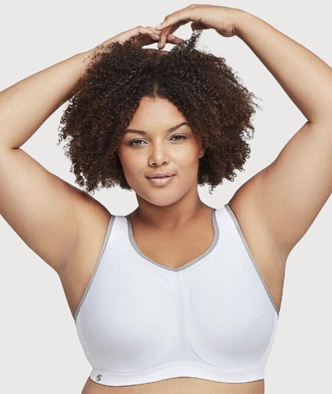 Glamorise High Impact Seamless Sports Bra White Bras