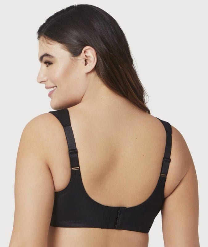 Glamorise Low Cut WonderWire Lace Bra - Black Bras