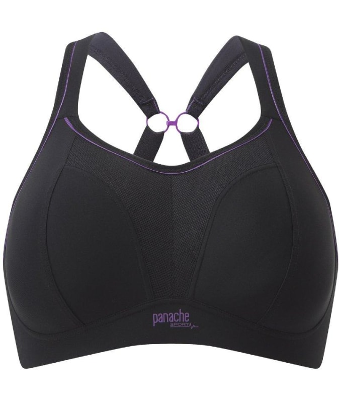 Panache Sport Non-Underwired Sports Bra - Black