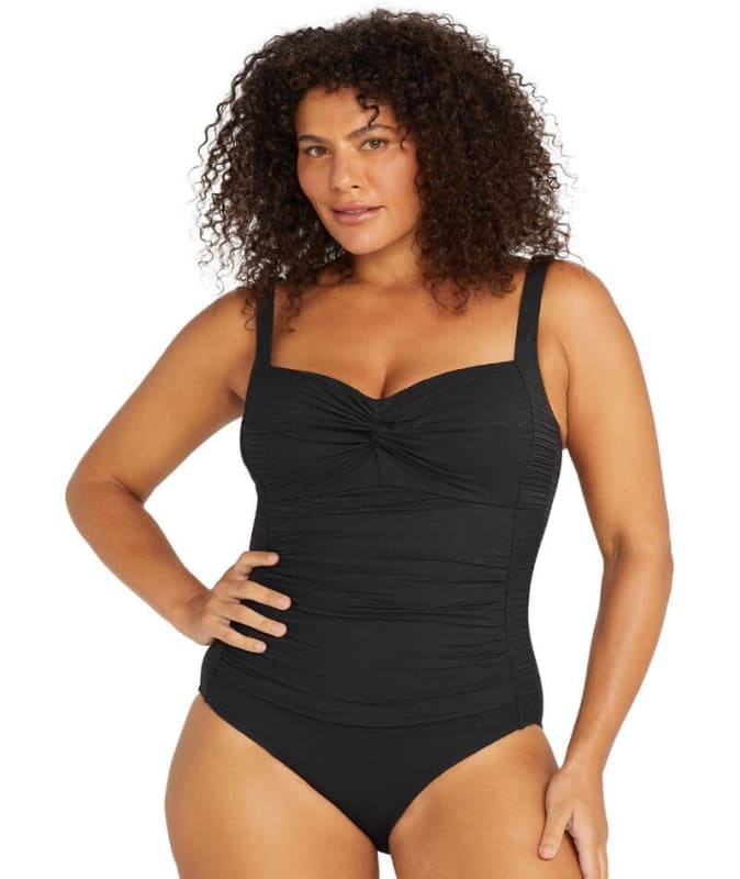 Artesands Aria Botticelli Twist Front C-DD Cup One Piece Swimsuit - Black Swim