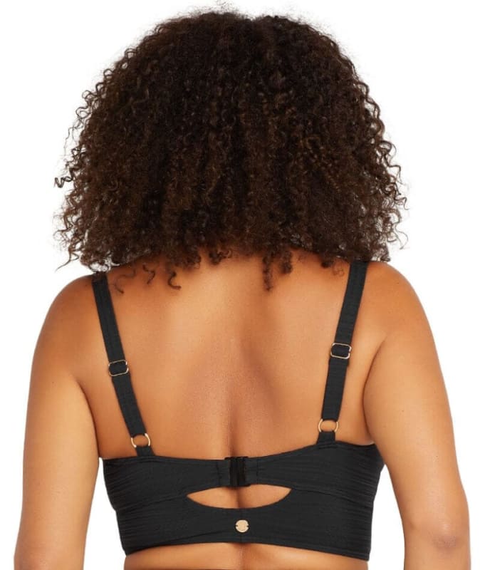 Artesands Aria Cezanne D-E Cup Midriff Underwire Bikini Top - Black Swim