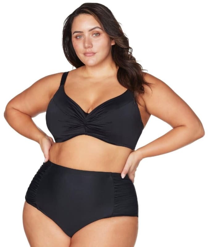 Artesands Hues Botticelli High Waist Swim Brief - Black Swim