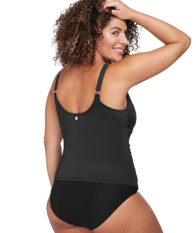 Artesands Recycled Hues Delacroix D-G Cup Wire-free Tankini Top - Black Swim 