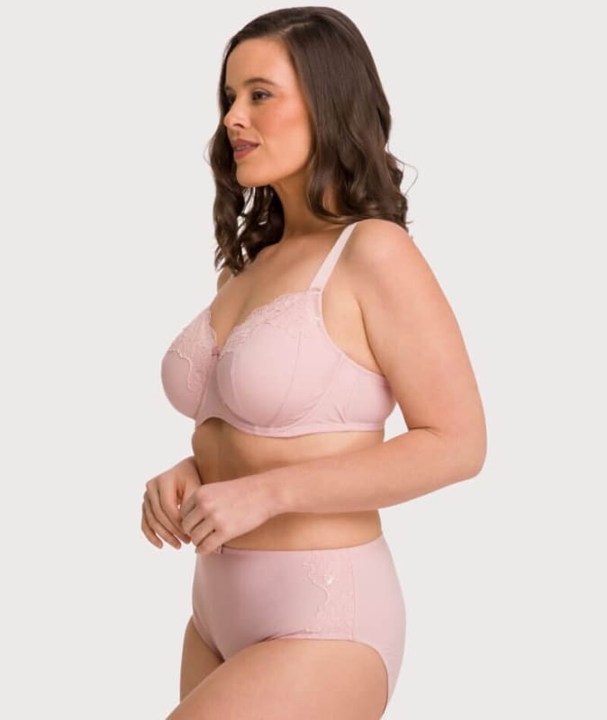 Ava & Audrey Jacqueline Full Brief with Lace - Blush Knickers