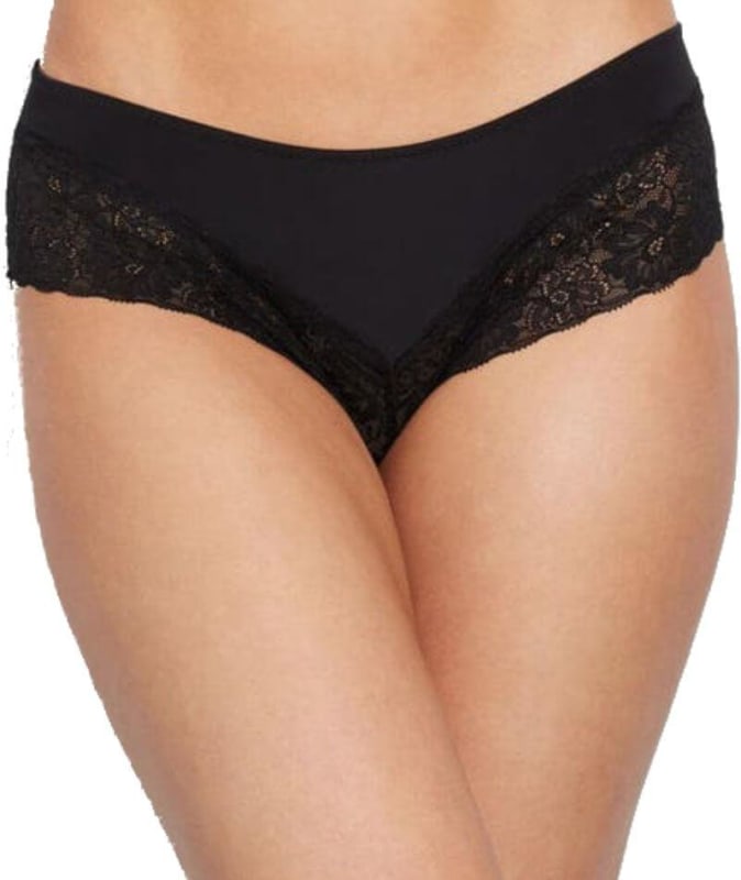 Bendon Everyday Lace Trim Brazilian Brief - Black Knickers XS Black