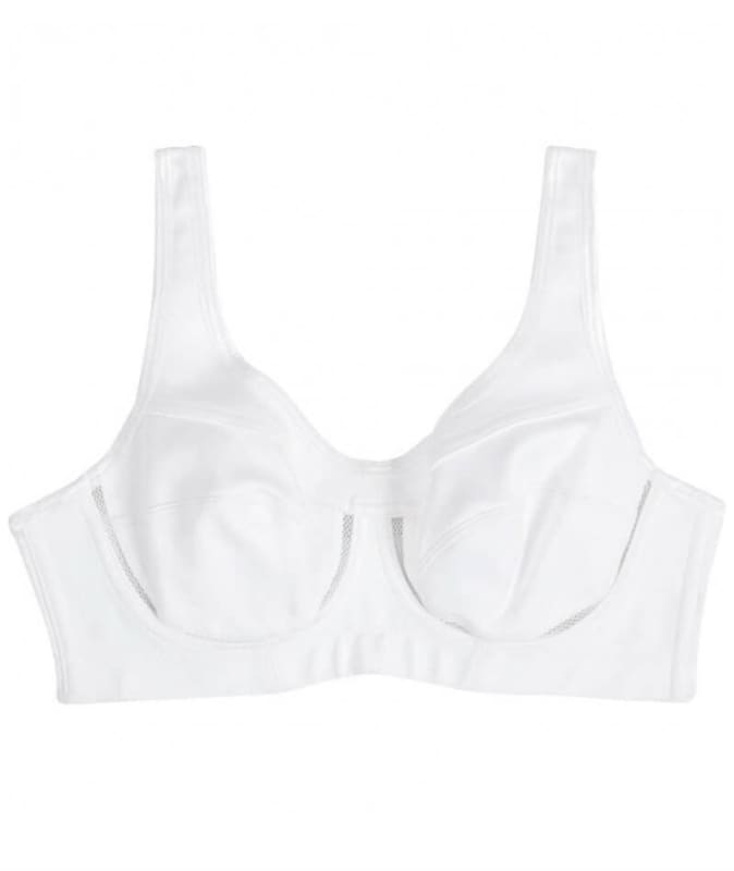 Bendon First Generation Underwire Sports Bra - White Bras 