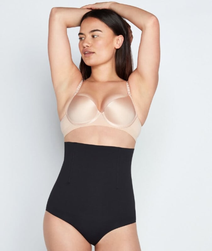 Bendon Medium Control High Waisted Brief - Black Shapewear