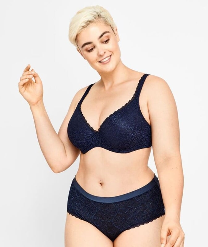 Berlei Barely There Lace Contour Bra - Navy Bras