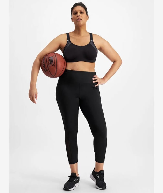 Berlei Pro Elite Contour Crop Sports Bra - Black Bras 