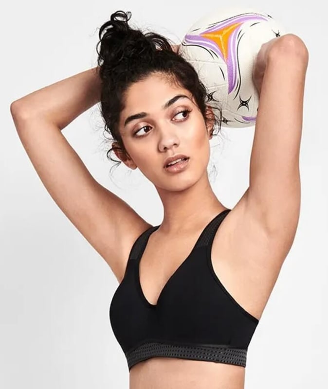 Berlei Electrify Mesh Underwire Crop Sports Bra - Black Bras 