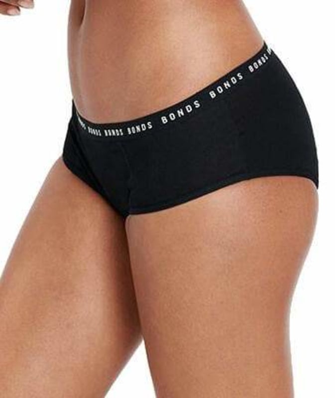 Bonds Bloody Comfy Heavy Period Boyleg - Black Knickers 