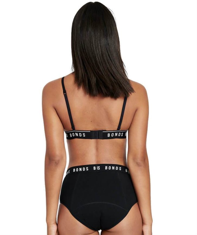 Bonds Bloody Comfy Heavy Period Full Brief - Black Knickers