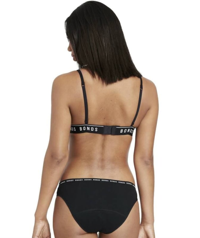 Bonds Bloody Comfy Moderate Period Bikini - Black Knickers 