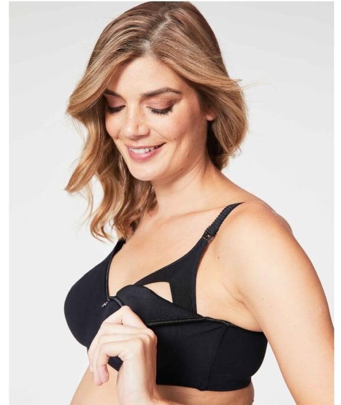 Cake Maternity Croissant Seamless Flexi Wire Nursing Bra - Black Bras