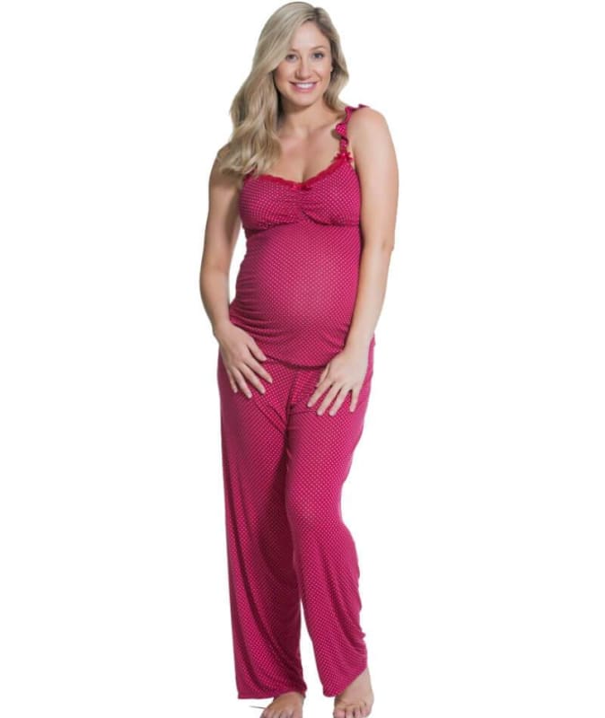 Cake Maternity Rhubarb Torte Maternity & Nursing Camisole - Red Maternity