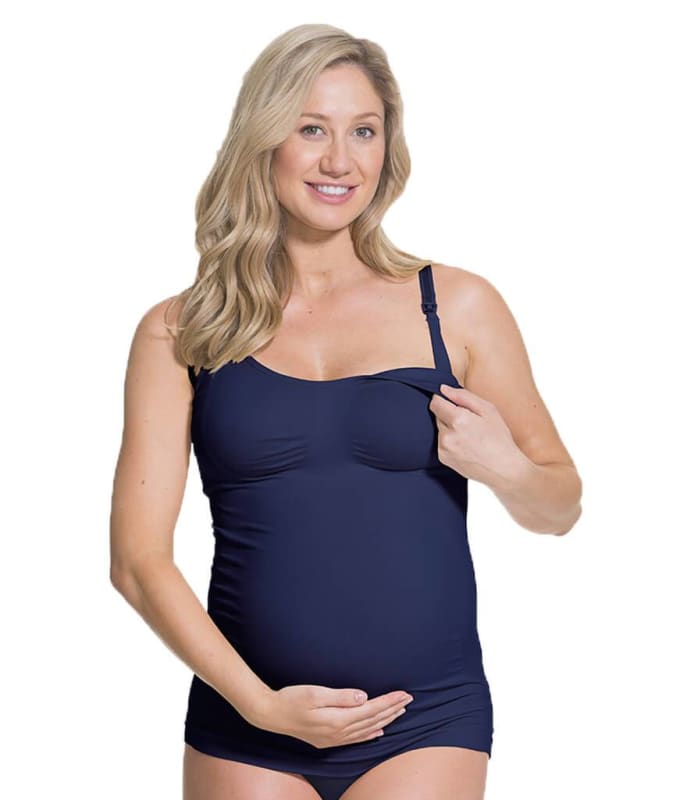 Cake Maternity Toffee Shaping Seamless Nursing Tank - Midnight Blue Sleep