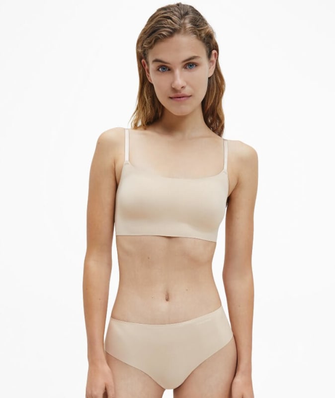 Calvin Klein Invisibles Comfort Lightly Lined Retro Bralette - Bare Bras 