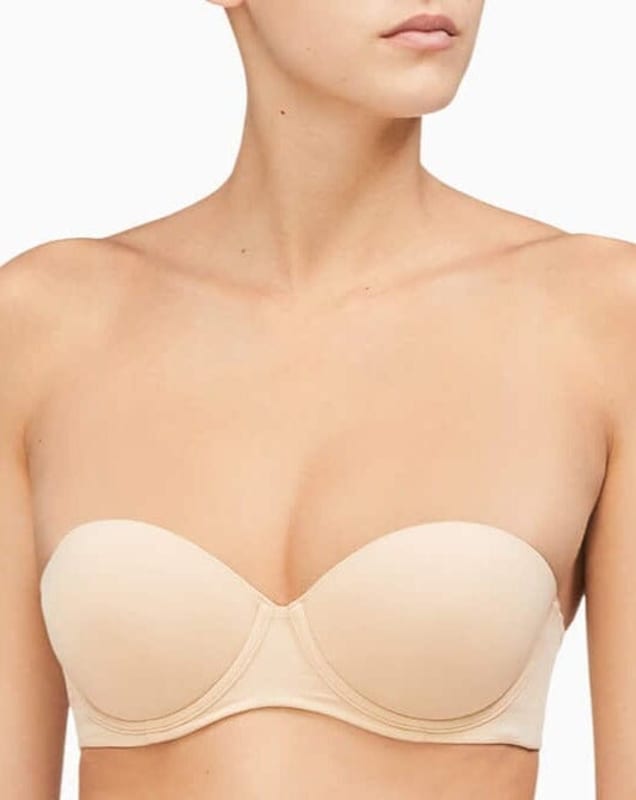 Calvin Klein Strapless Capsule Push Up Strapless Bra - Bare Bras