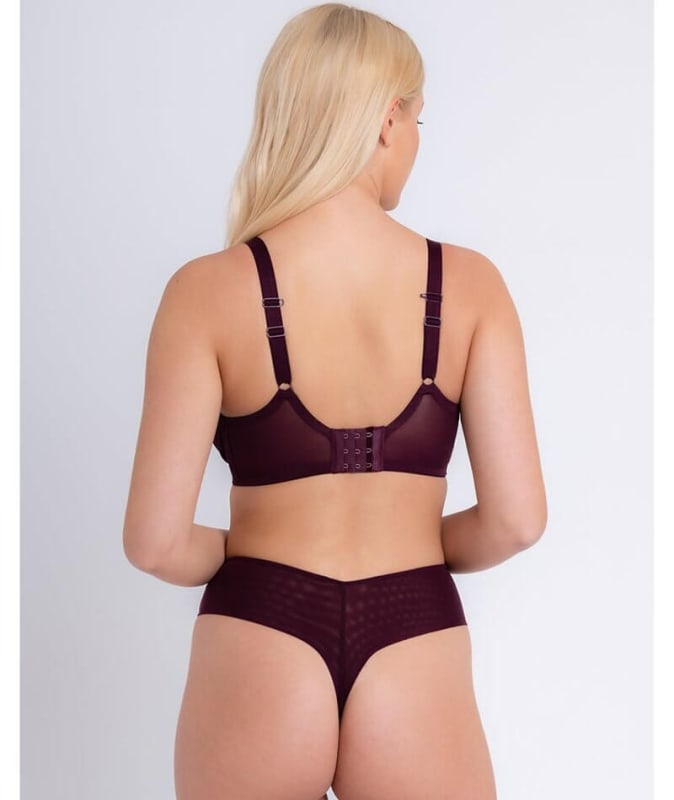 Curvy Kate Centre Stage Deep Thong - Fig Purple Knickers 