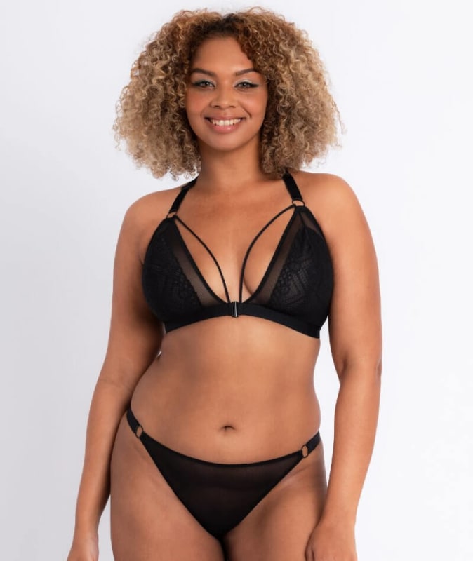 Curvy Kate Front and Centre Brazilian Brief - Black Knickers